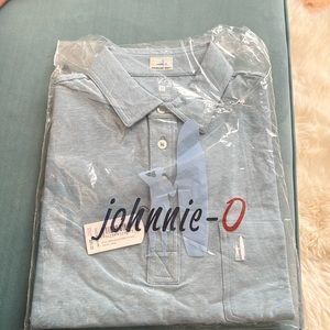 Johnnie-O heathered cove color polo shorts sleeve new w tags in bag